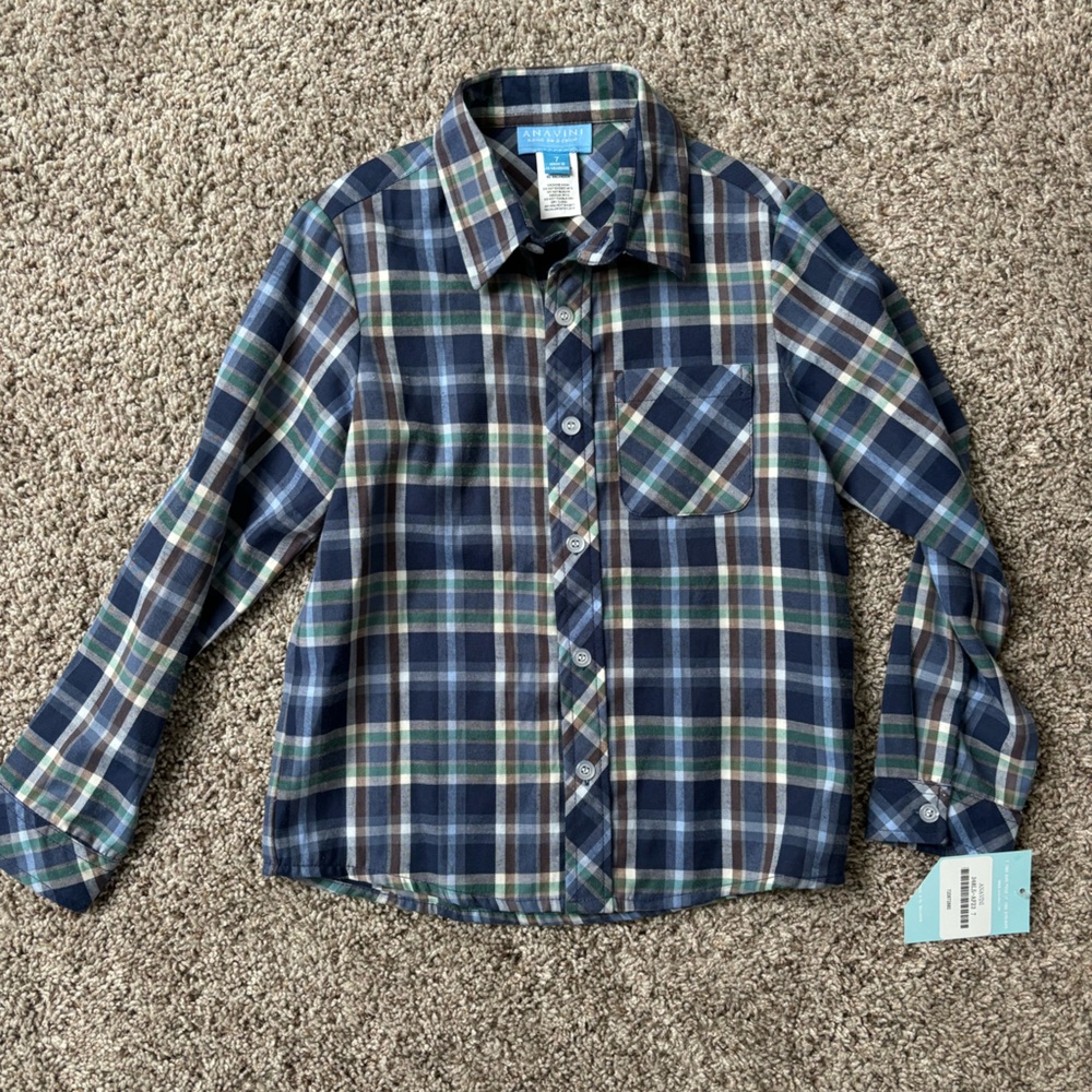 Anavini dress shirt for boys size 7 NWT